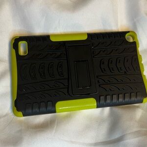 Black and Green Rugged Tablet Case